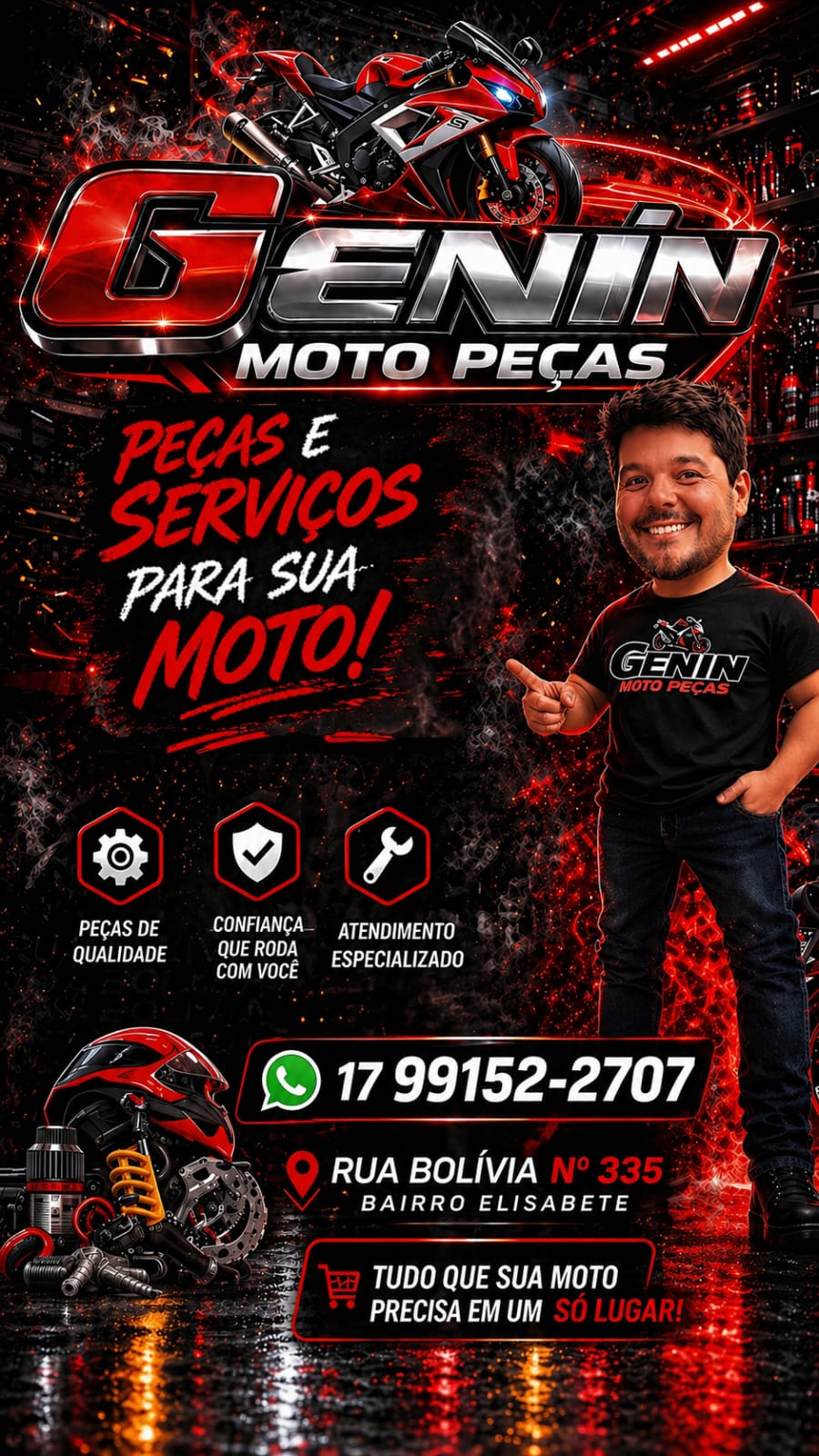 GENIN MOTO PEÇAS E SERVIÇOS ESSE É GENIO